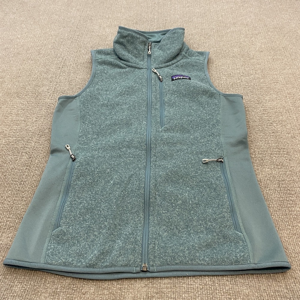 Patagonia Better Sweater Vest Womens Small Green Fleece Zip STY26015 Outdoor